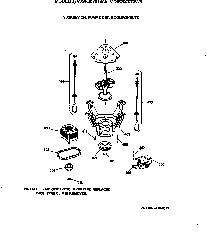 Suspension, pump & drive components