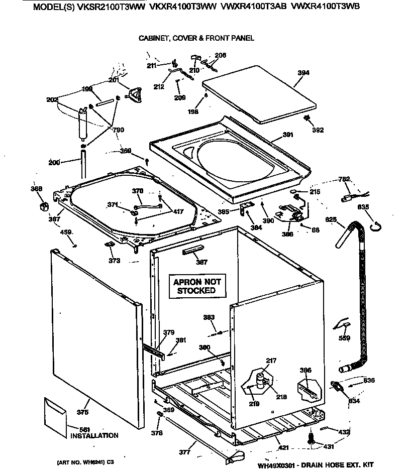 Cabinet, cover & front panel