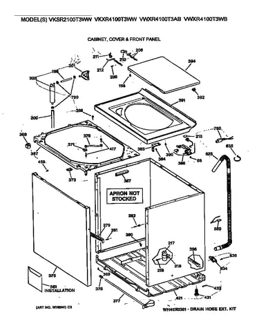 Cabinet, cover & front panel