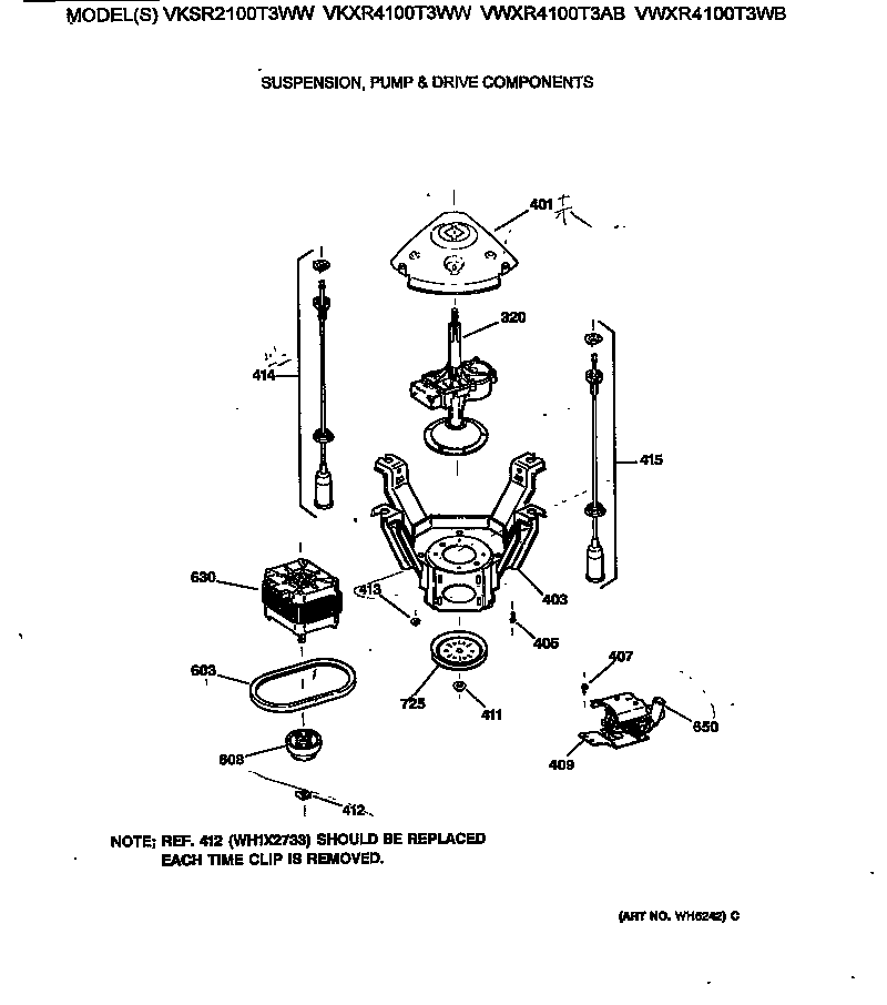 Suspension, pump & drive components