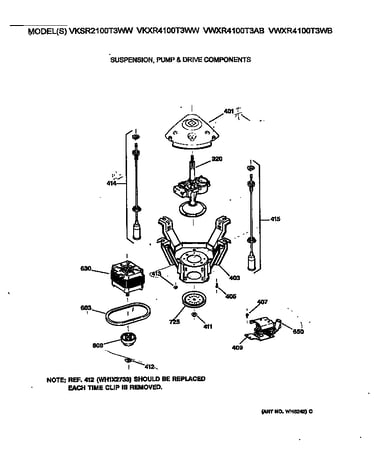 Suspension, pump & drive components