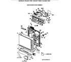 Hotpoint HDA330Y-70WW escutcheon & door assembly diagram
