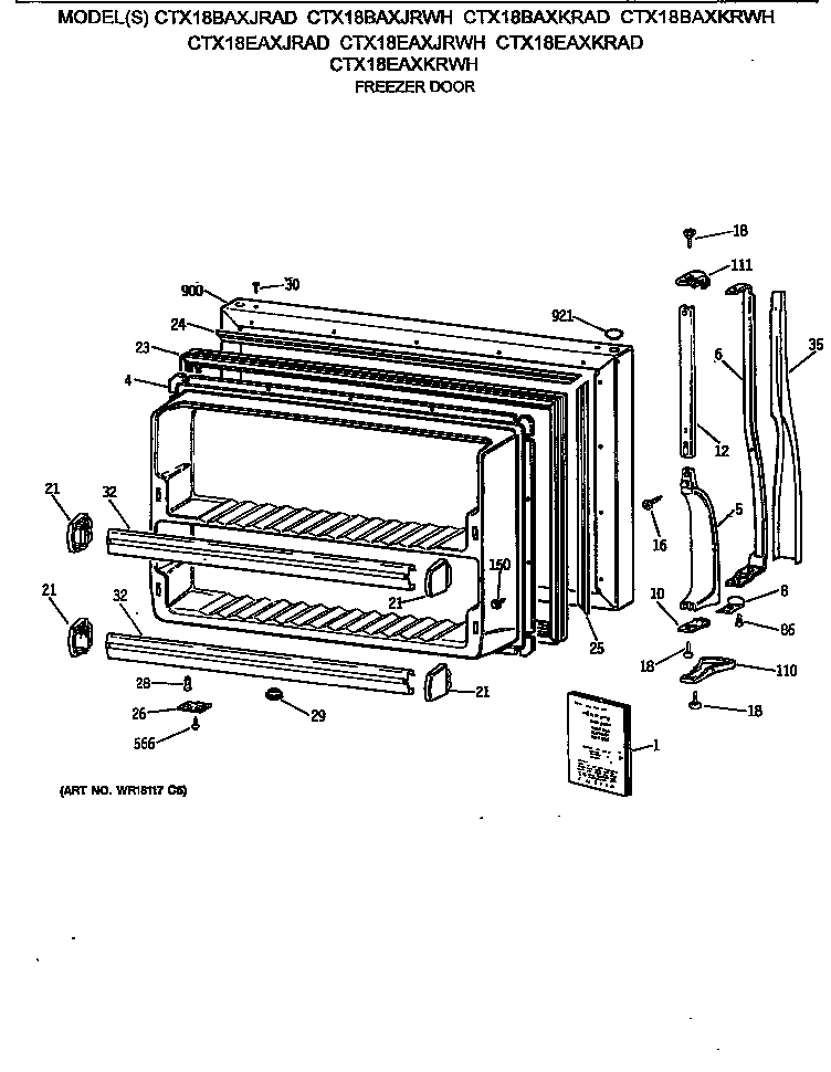 FREEZER DOOR