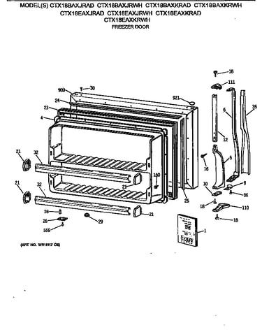Freezer door