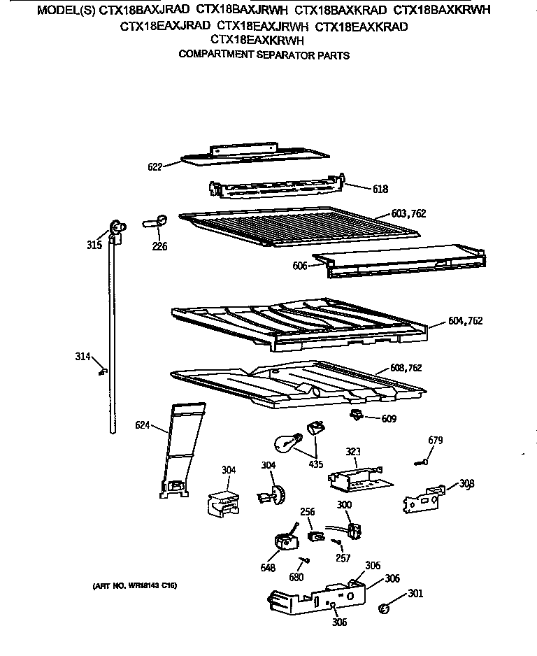 COMPARTMENT SEPARATOR PARTS