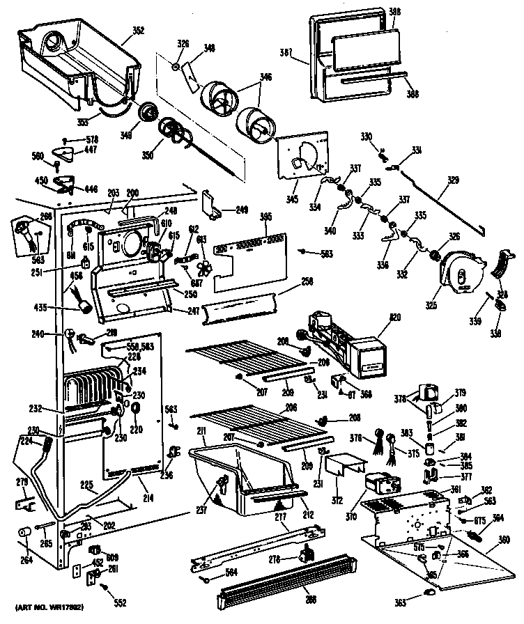 Ice maker/shelves