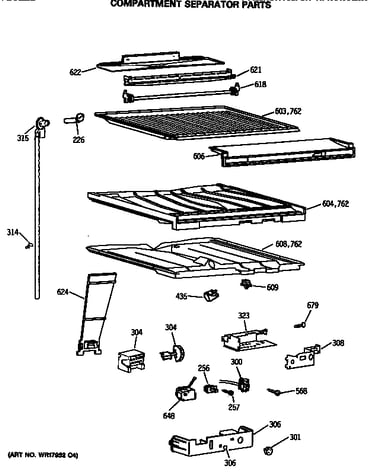 Compartment separator parts