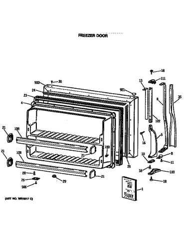 Freezer door