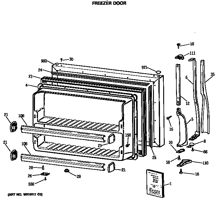 FREEZER DOOR