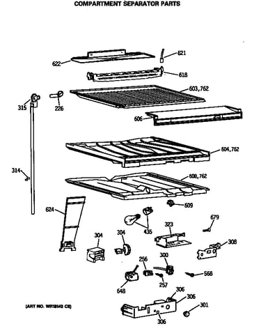 Compartment separator parts