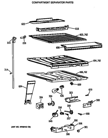 Compartment separator parts