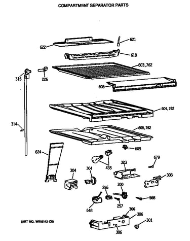 Compartment separator parts