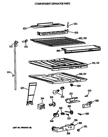 Compartment separator parts