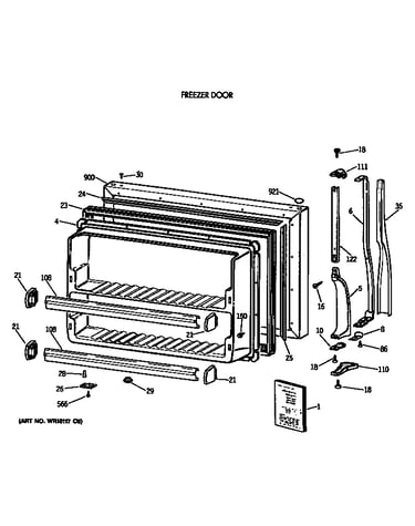 Freezer door