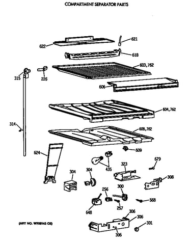 Compartment separator parts