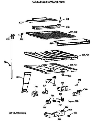 Compartment separator parts