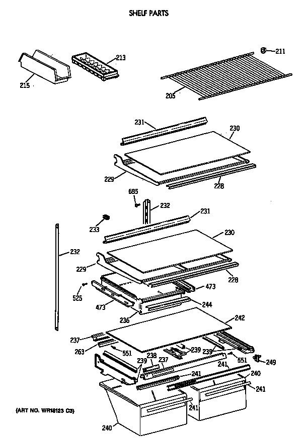 Shelf parts