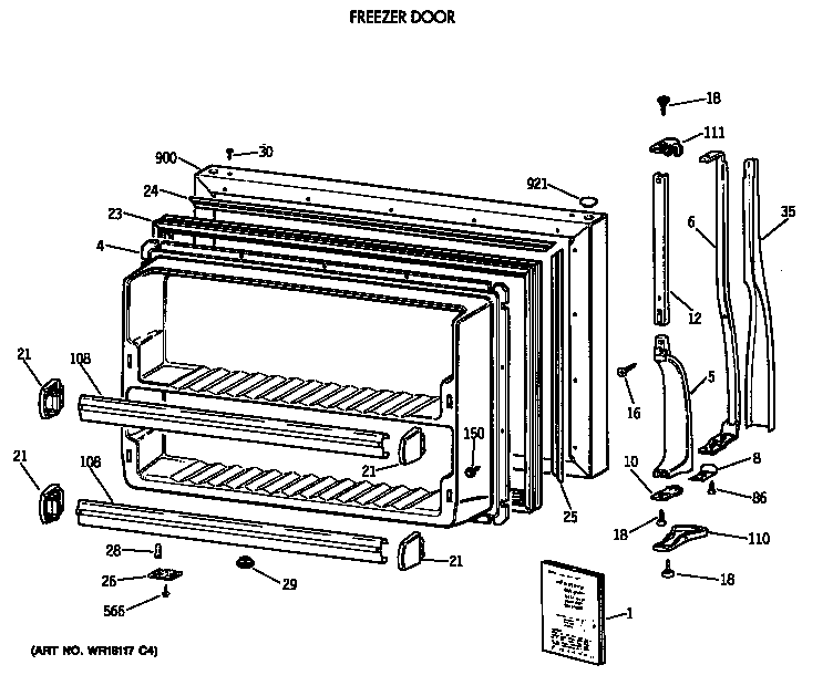 Freezer door