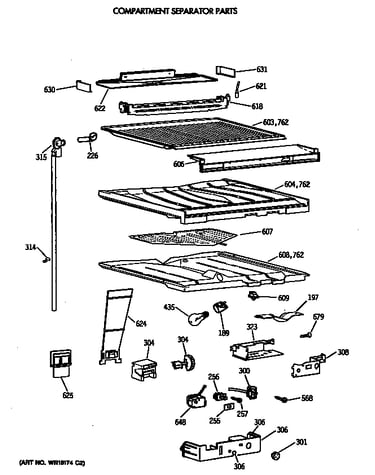 Compartment separator parts