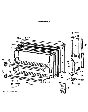 Freezer door