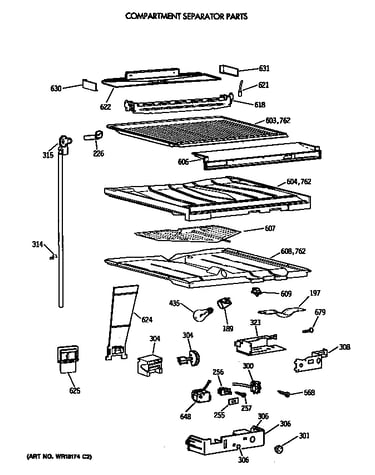 Compartment separator parts
