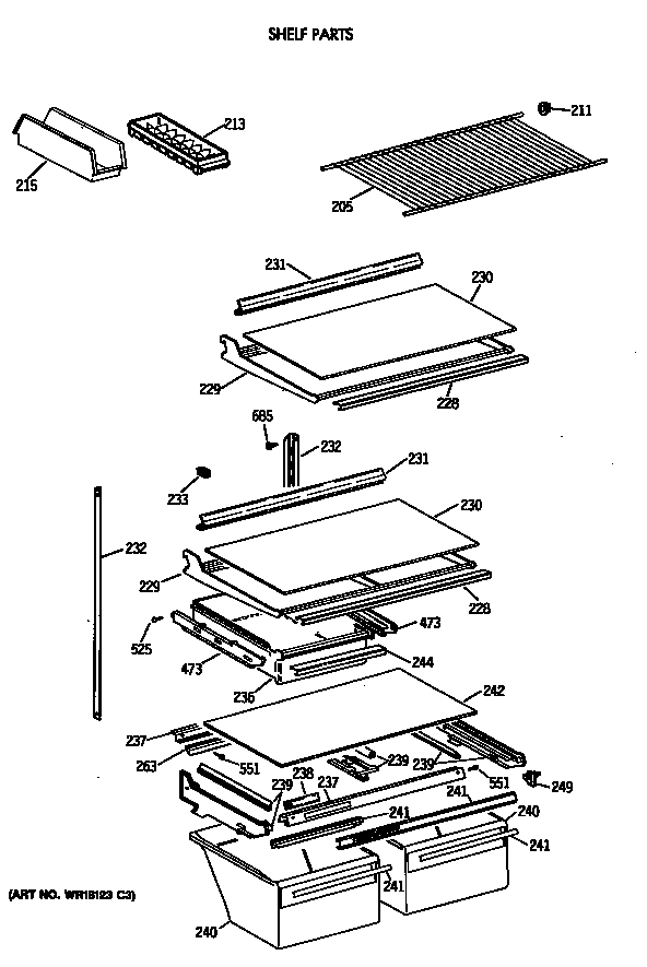 Shelf parts