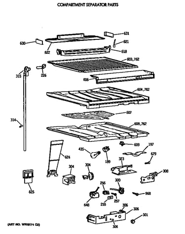 Compartment separator parts