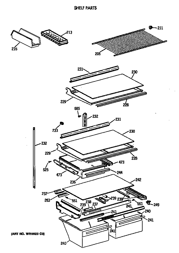 Shelf parts