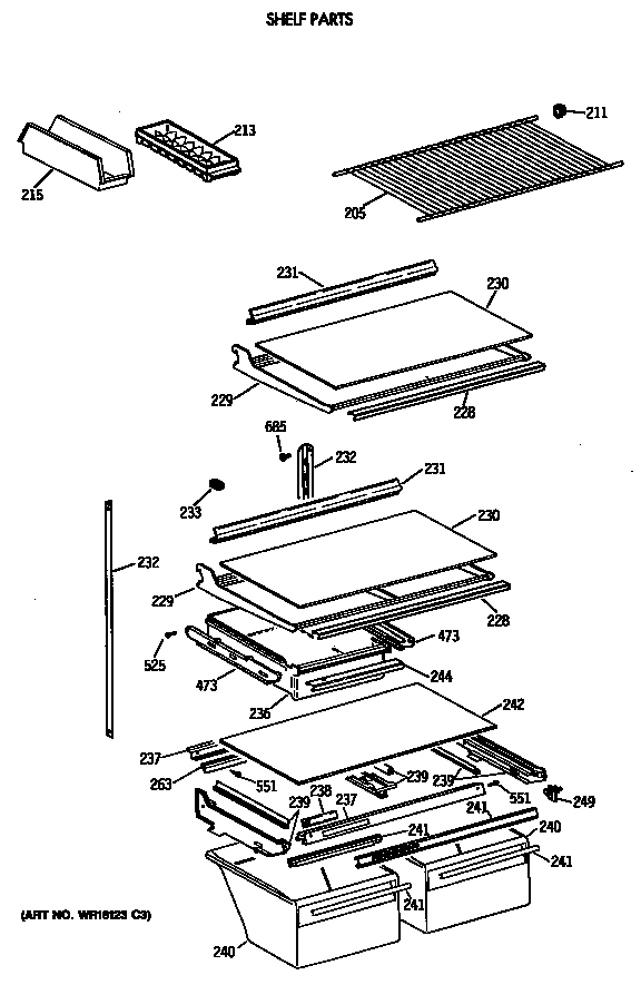 Shelf parts
