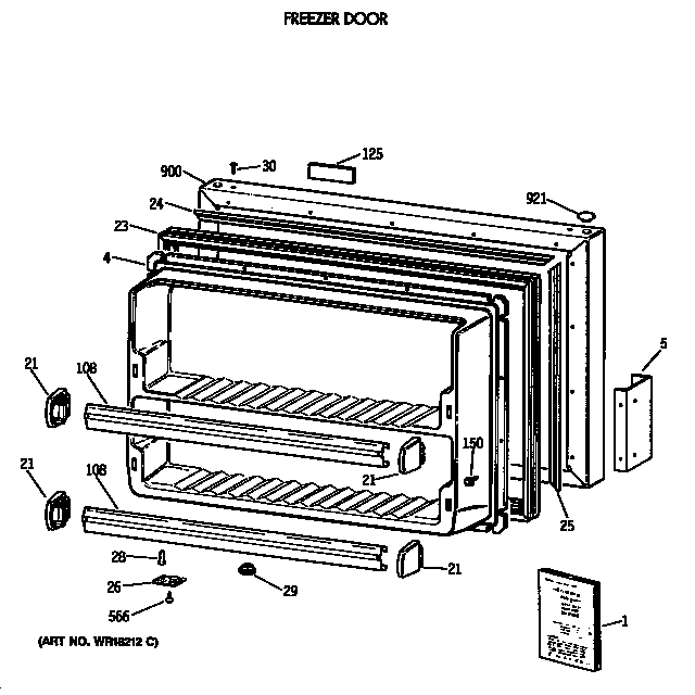 Freezer door