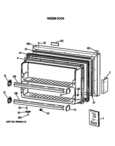 Freezer door