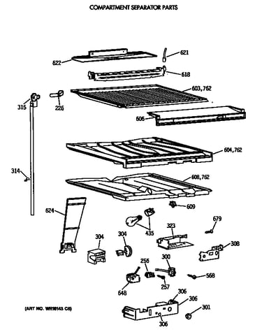 Compartment separator parts