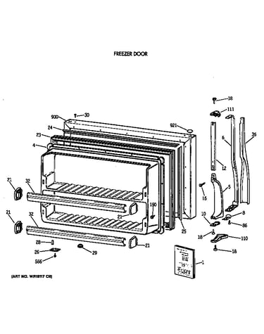 Freezer door