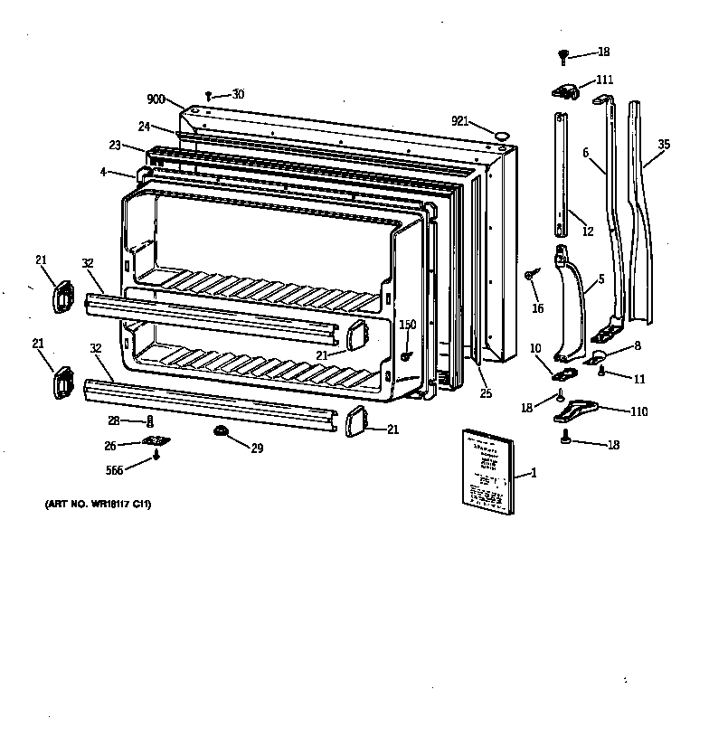 FREEZER DOOR