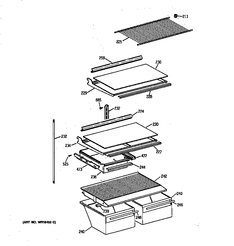 Shelf parts