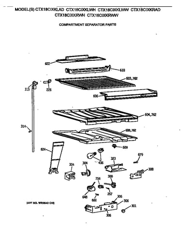 Compartment separator parts