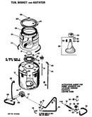 Tub, basket and agitator