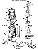 Tub, basket and agitator