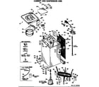 Hotpoint WLW3700BBL cabinet and suspension asm. diagram