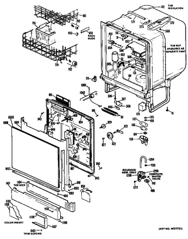 Tub/door assemblies