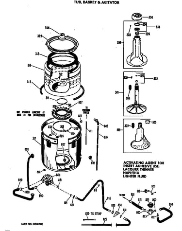 Tub, basket & agitator