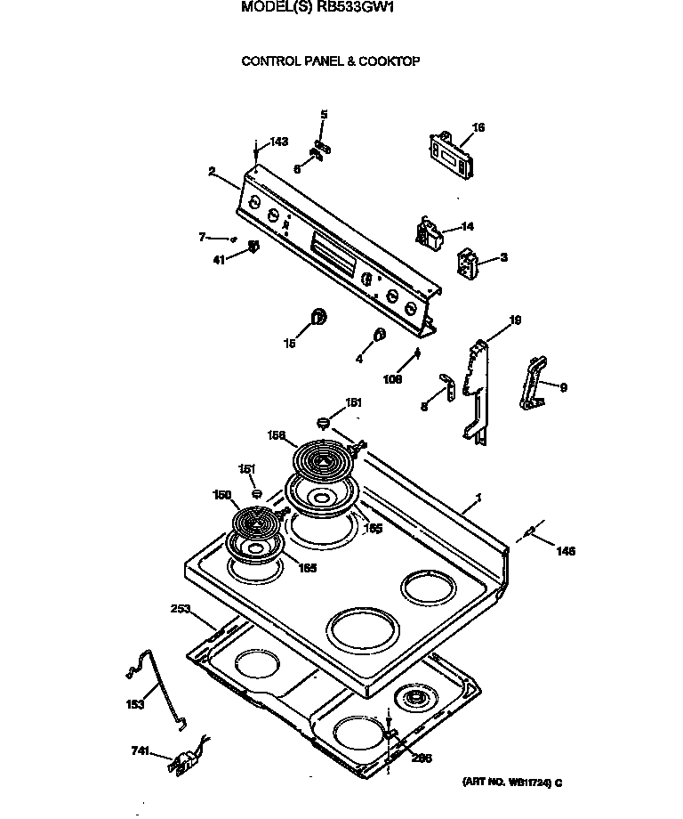 CONTROL PANEL & COOKTOP