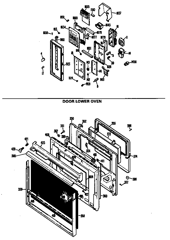 Door lower oven