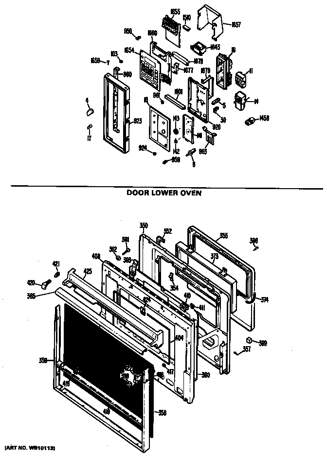 Door lower oven
