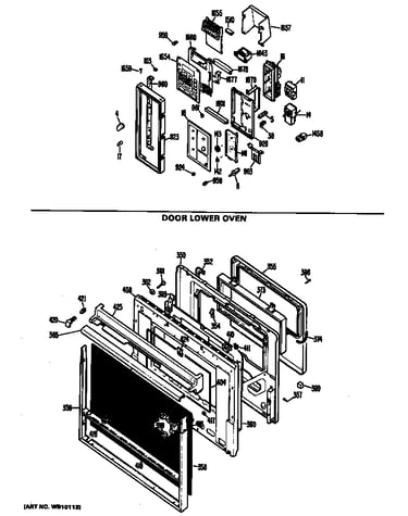 Door lower oven