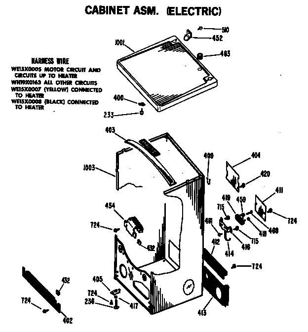 Cabinet asm. (electric)