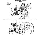 Hotpoint DLB6850TDL blower & drive asm. (electric) diagram