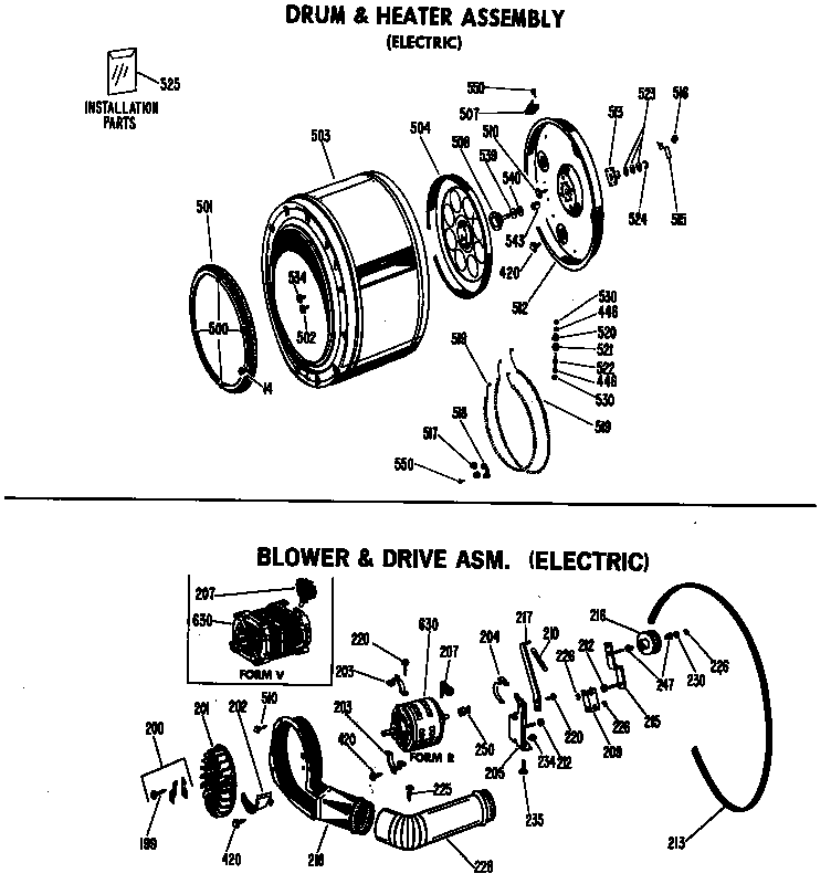 Blower & drive asm. (electric)