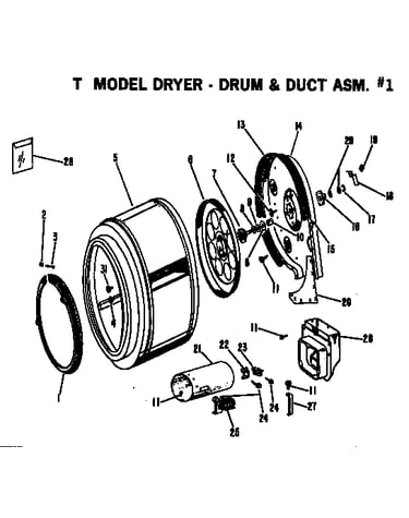 Drum & duct asm. #1