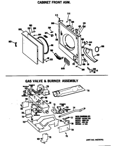 Gas vavle & burner assembly